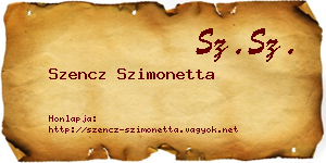 Szencz Szimonetta névjegykártya